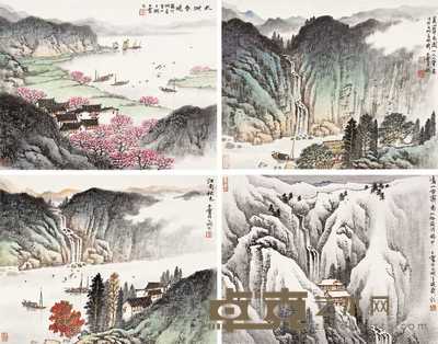 宋玉麟 春夏秋冬 镜心 31.5×41cm